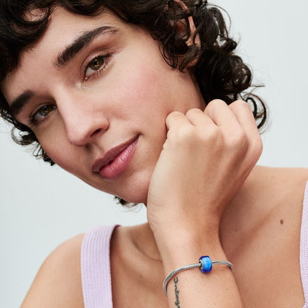 Pandora Moments Blue Mini Murano Glass Charm