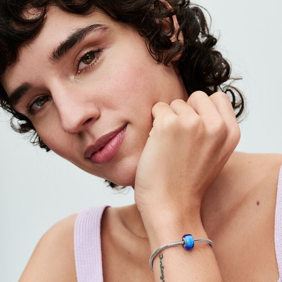 Pandora Moments Blue Mini Murano Glass Charm