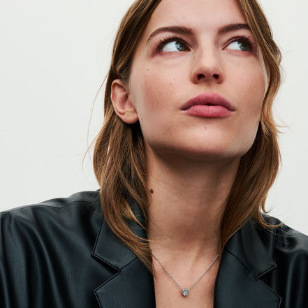 Pandora Timeless Elevated Clear Heart Necklace