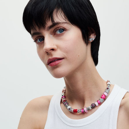 Pandora Moments Sparkling Pavé Round Pink Charm