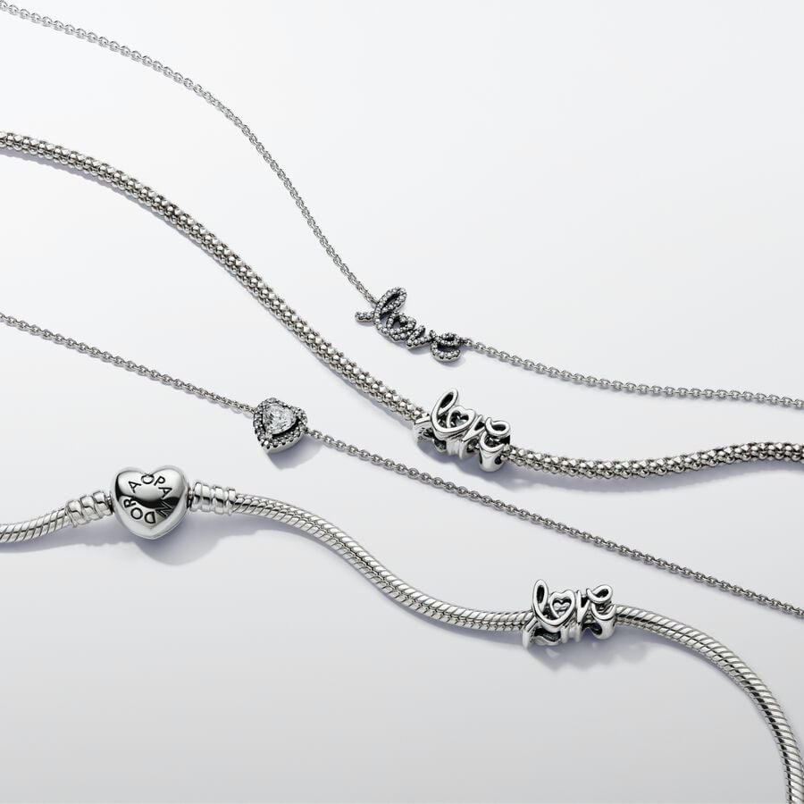 Pandora Moments Silver Handwritten 