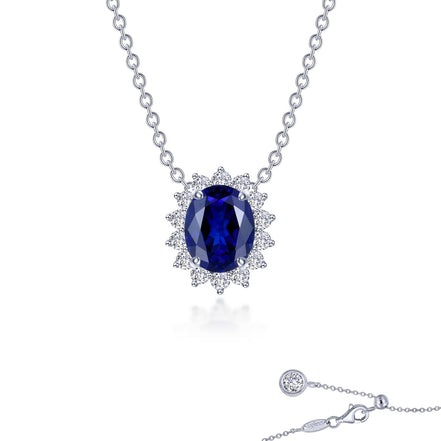 Lafonn 3.35 CTW Simulated Diamond & Lab Grown Sapphire Halo Necklace