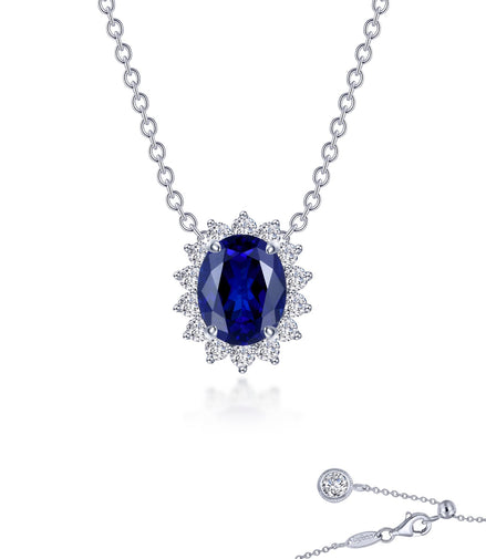 Lafonn 3.35 CTW Simulated Diamond & Lab Grown Sapphire Halo Necklace