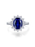 Lafonn 3.10 CTW Simulated Diamond & Lab Grown Sapphire Halo Engagement Ring Size 7