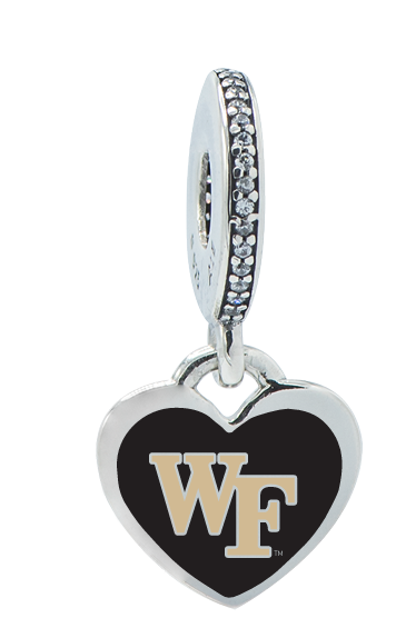 Pandora Wake Forest Dangle Heart Logo Charm