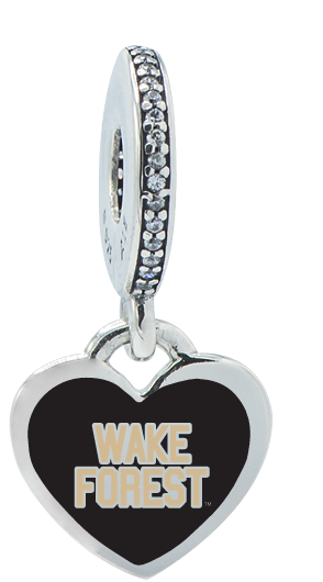 Pandora Wake Forest Dangle Heart Logo Charm