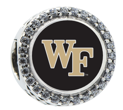 Pandora Wake Forest Logo Button Charm