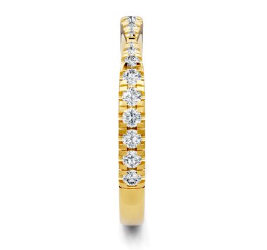 14K Yellow Gold 0.25 CTW Lab Grown Diamond Pinched Petite Band