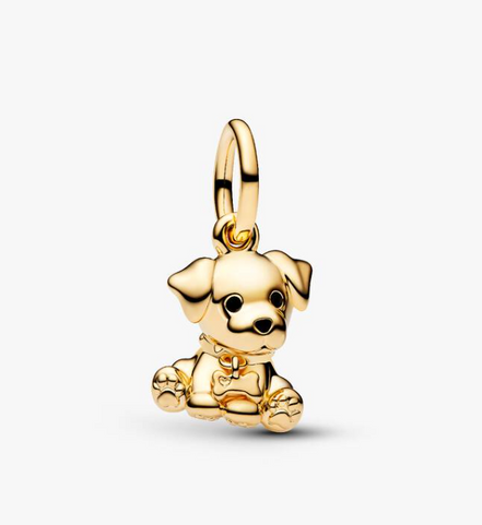 14K Gold Plated Labraodor Dog Dangle Charm