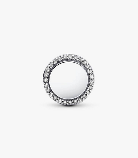 Pandora Moments Silver Sparkling Engravable Baseball Charm