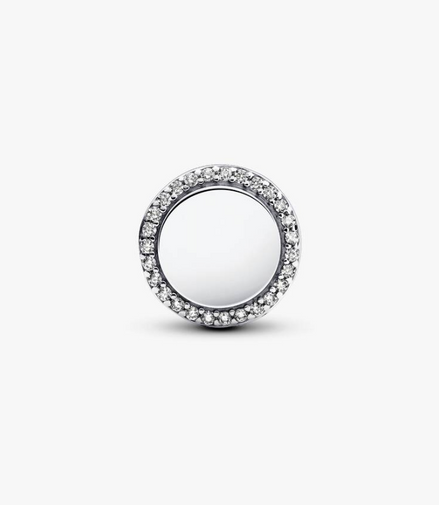 Pandora Moments Silver Sparkling Engravable Hockey Charm