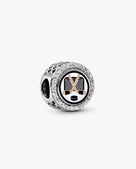 Pandora Moments Silver Sparkling Engravable Hockey Charm