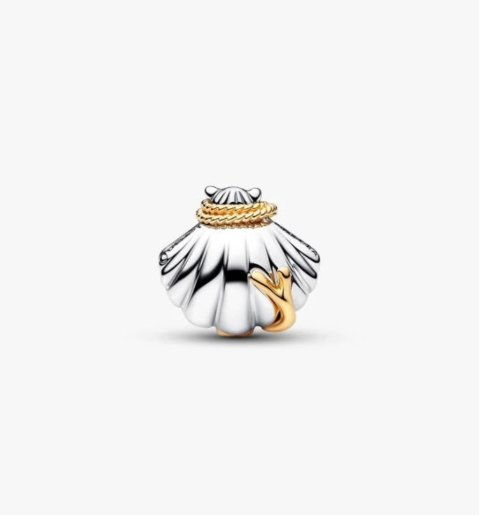 Disney Princesses Ariel Shell Lab-Grown Diamond Two-Tone Charm