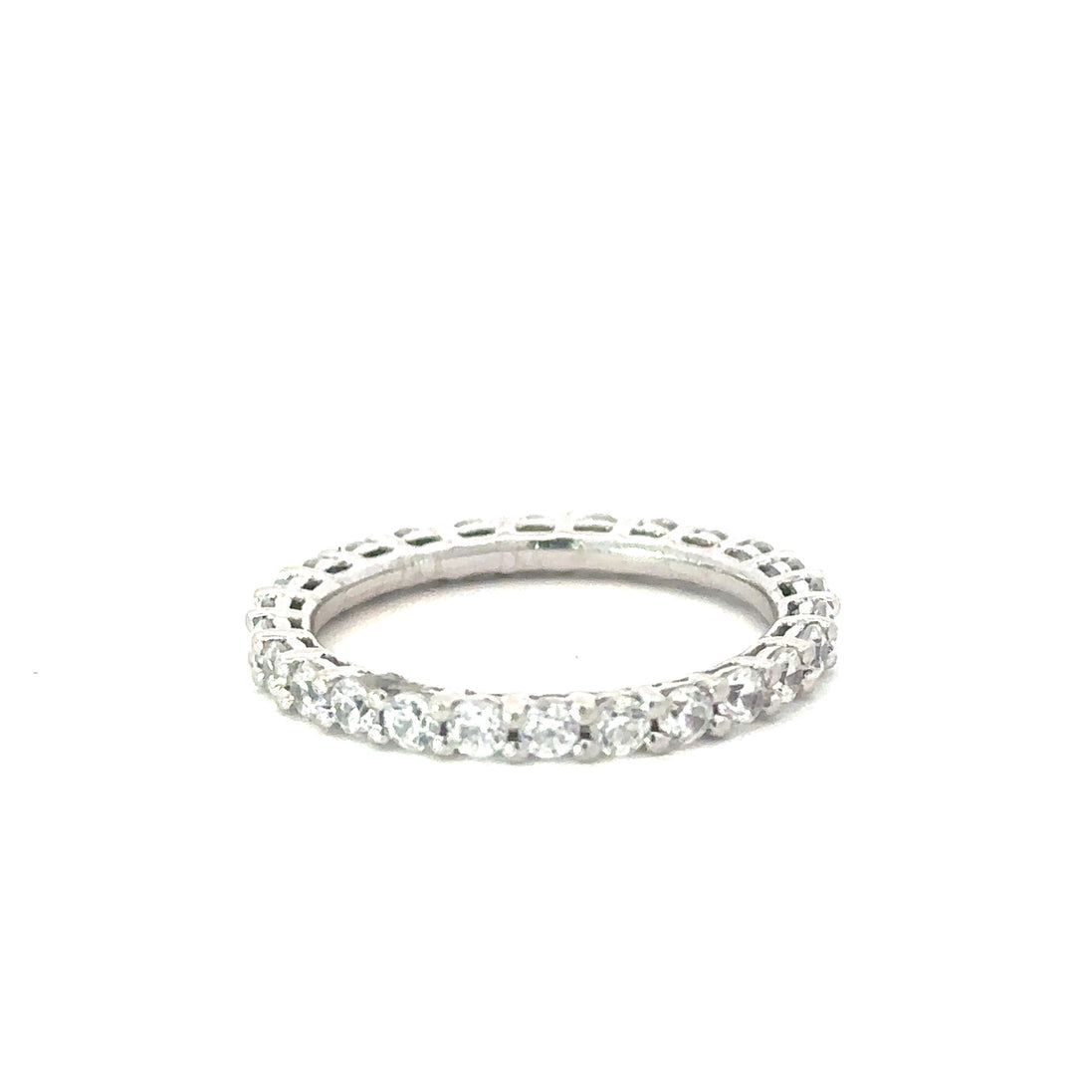 14K White Gold 1.30 CT Diamond Wedding Band