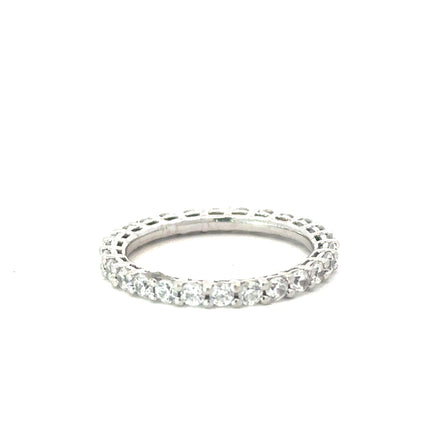 14K White Gold 1.30 CT Diamond Wedding Band