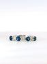 14K White Gold Sapphire and 0.78 CTW Diamond Band