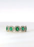 14K Yellow Gold Diamond and Vibrant Emerald Fashion Ring