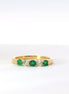 14K Yellow Gold Diamond And Emerald 5 Stone Fashion Ring