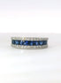 14K White Gold .55 CT Diamond And 1.53 CT Sapphire Ring