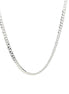14K White Gold Flat Curb Link Chain 24"
