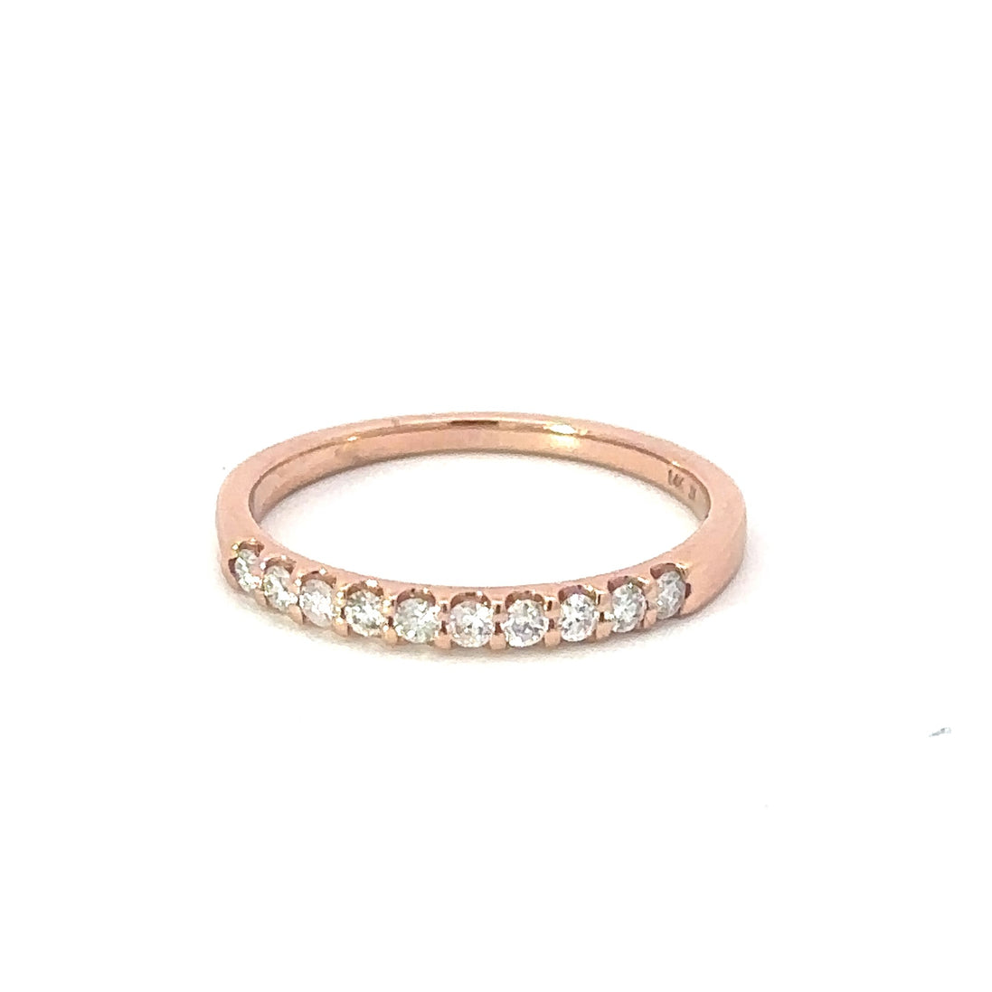 14K Rose Gold .25 CT Diamond Wedding Band