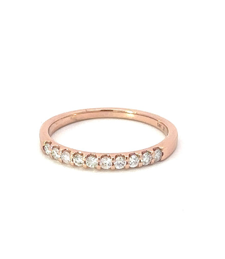 14K Rose Gold .25 CT Diamond Wedding Band