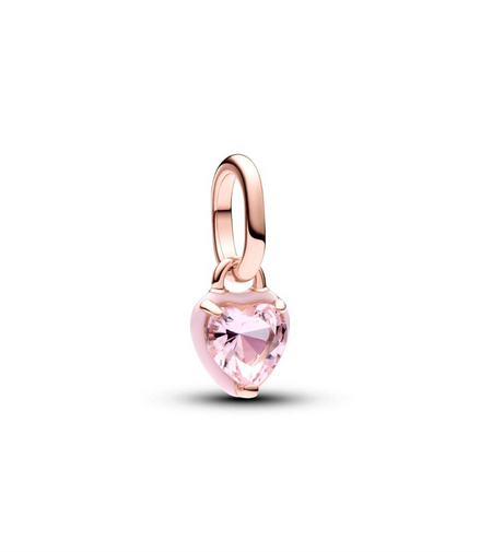 Pandora ME 14K Rose Gold Plated Pink Chakra Heart Mini Dangle Charm