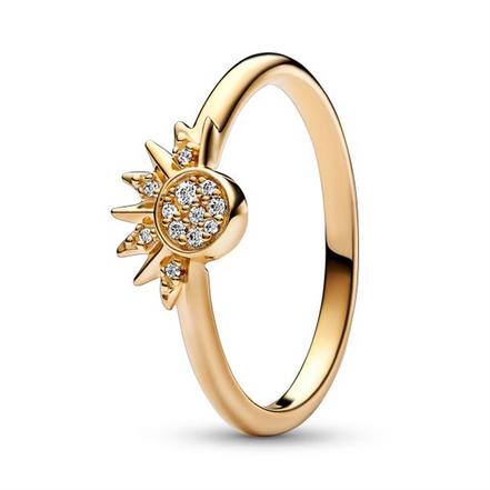 Pandora Moments Celestial Sparkling Sun Ring Size 7