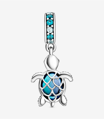 Pandora Moments Murano Glass Sea Turtle Dangle Charm