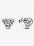 Pandora Timeless Radiant Heart And Floating Stone Stud Earrings