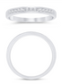 14K White Gold 0.16 CTW Diamond Channel Set Half Eternity Band