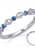 14K White Gold Sapphire And Diamond Band