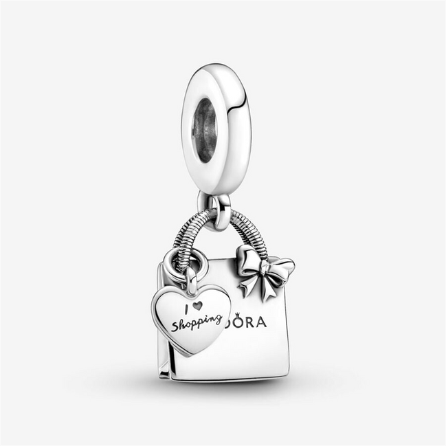 Pandora Moments "I Love Shopping"  Bag Dangle Charm