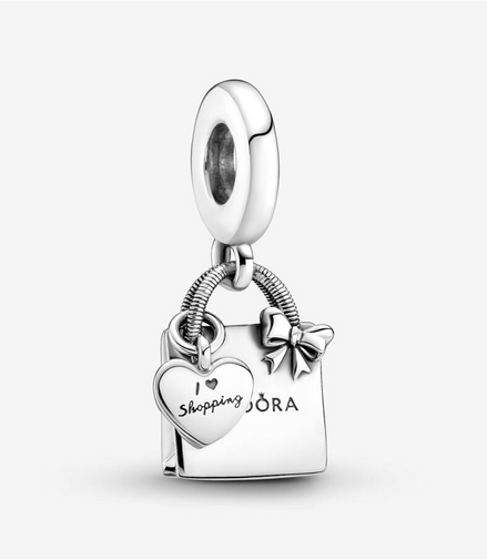 Pandora Moments "I Love Shopping"  Bag Dangle Charm