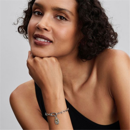 Pandora ME Rose Two-Tone Sterling Silver and Gold-Plated Medallion Charm