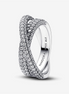 Pandora Timeless Pavé Crossover Dual Band Ring Size 6