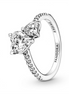 Pandora Double Heart Sparkling Ring Size 7