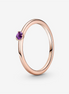 Pandora Timeless Purple Solitaire Ring Size 7.5