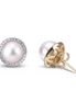 Imperial Pearl and Diamond Earrings