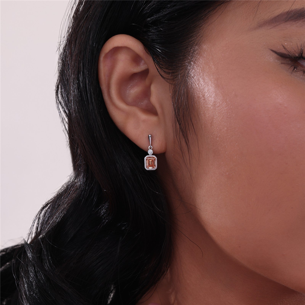 Lafonn 1.82 CTW Simulated Diamond and Yellow Topaz November Birthstone Dangle Earrings
