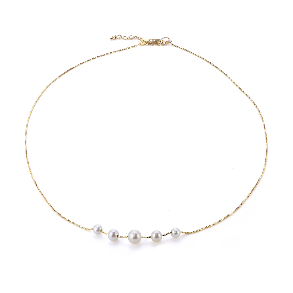 14k Yellow Gold and Pearl Necklace