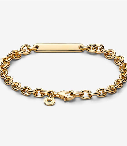 Pandora Moments Engravable Bar Link Bracelet Size 18