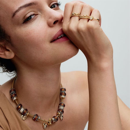 Pandora Moments Sparkling Monstera Leaf Dangle Charm