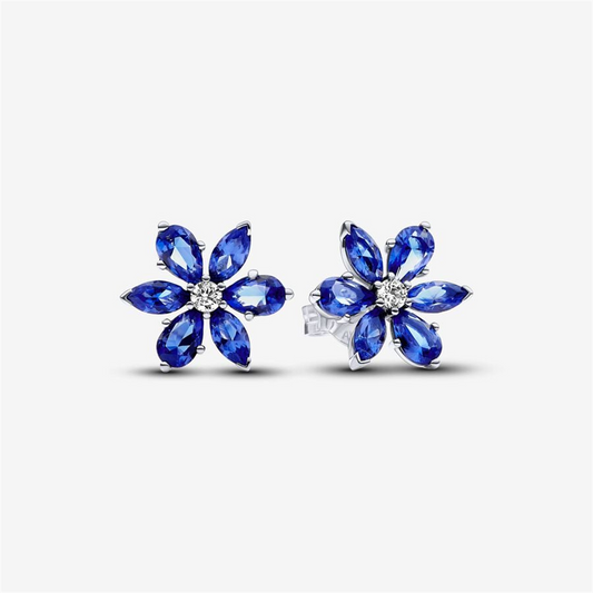 Pandora Timeless Sparkling Blue Herbarium Cluster Stud Earrings