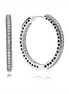 Pandora Signature Sparkle and Hearts Inside/Out Hoop Earrings