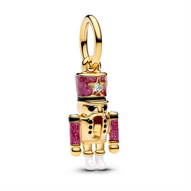 Pandora Moveable Nutcracker Gold-Plated Dangle Charm