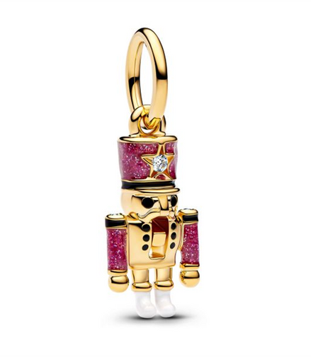 Pandora Moveable Nutcracker Gold-Plated Dangle Charm