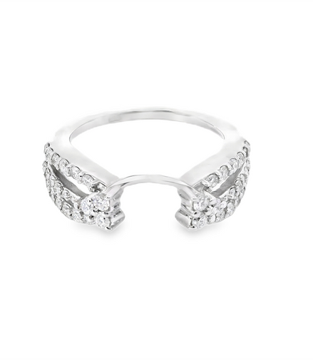 14k White Gold Diamond Wrap Engagement Ring