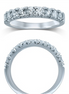 14K White Gold 1 CTW Diamond French Pave' Set Half Eternity Band