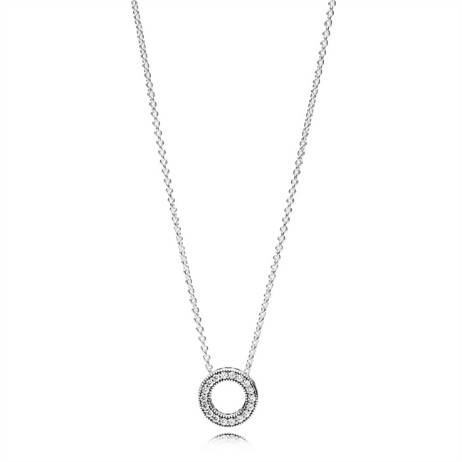 Pandora Timeless Logo Pavé Circle Collier Necklace 45 cm